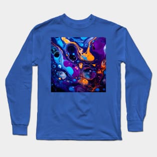 Cosmic Dance: An Abstract Universe of Color Long Sleeve T-Shirt